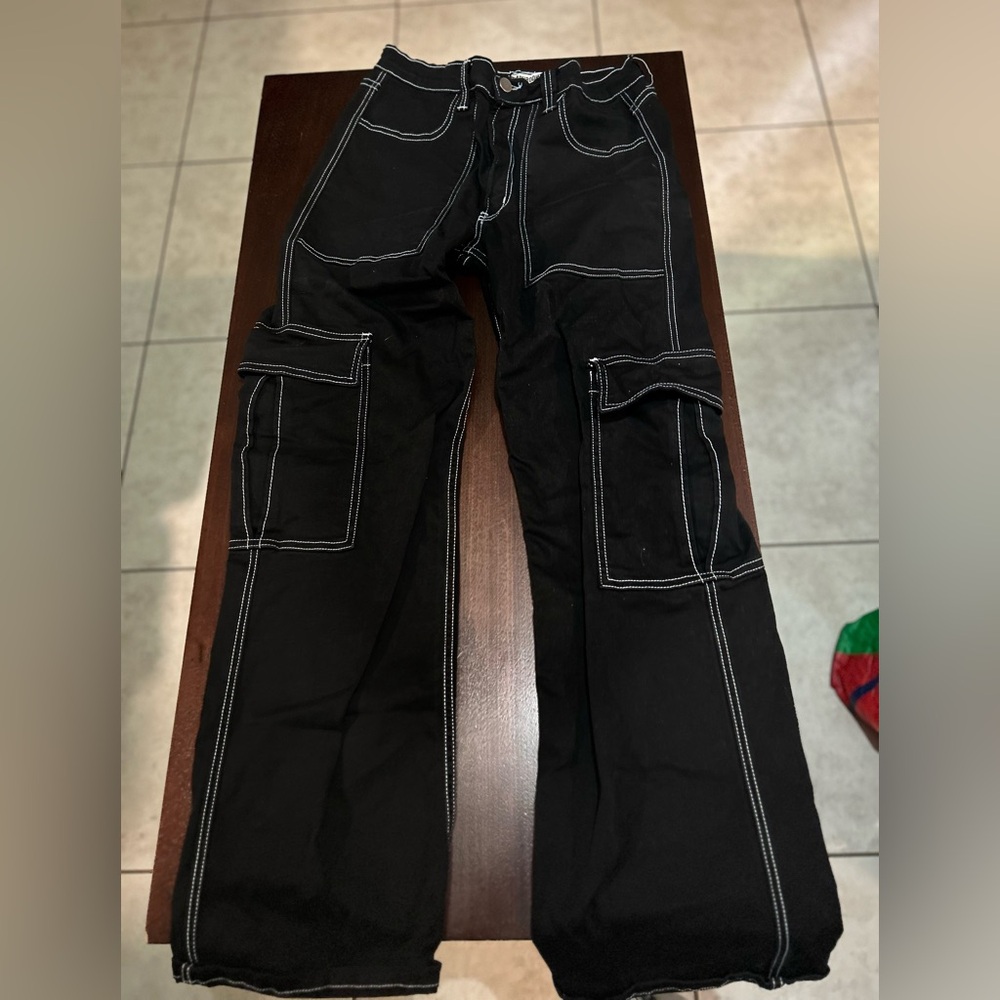 Aphrodite Black Pants with White Detailing